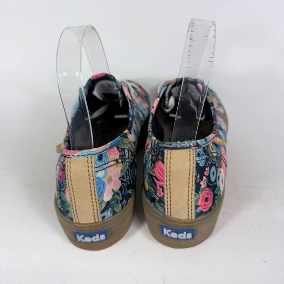 Keds x Rifle Paper Co. Triple Kick Garden Party Sneakers Womens 10 Navy Multi - Picture 7 of 10